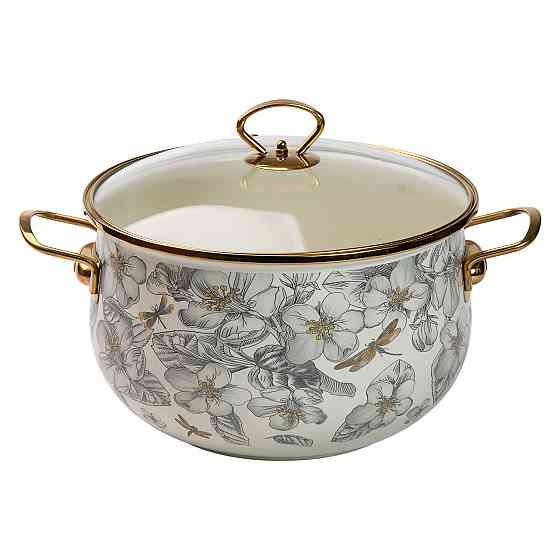 Yiwu Емальована каструля об'ємом 6,5 л для газових, електричних та індукційних плит HP-2-107 Киев