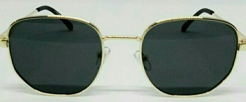 Брендові окуляри унісекс від сонця чорні в золотій металевій оправі. Київ - фото 6