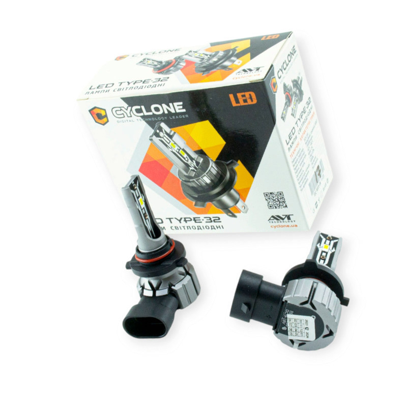 Автолампа HB3 12V Type 32 15W 6000K 4800L LED радіатор Мукачево - фото 1