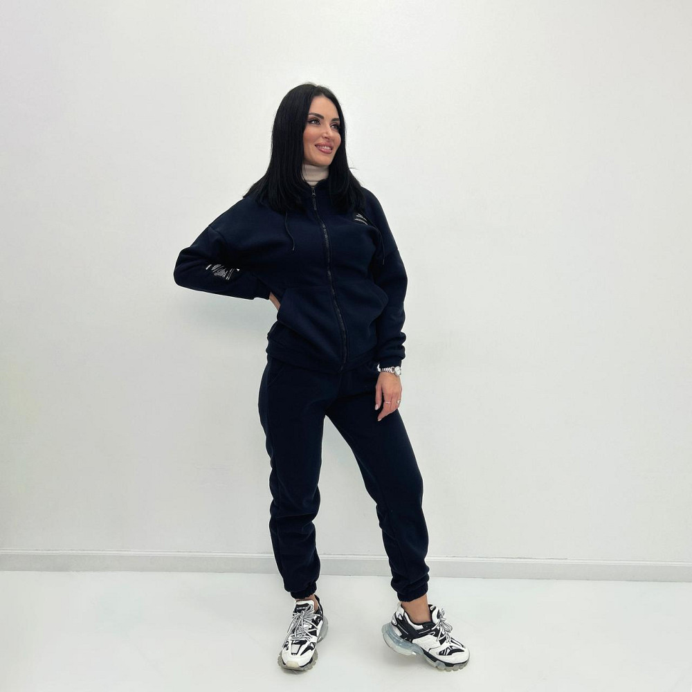 Жіночий спортивний костюм з нашивками "Walker" оптом | Норма Темно-синій, 46-48 Київ - фото 7