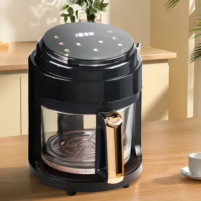 Hengda Черная Аэрофритюрница безмасляная сенсорная на 6л Gold Diamond 3200Вт Коломыя - изображение 8