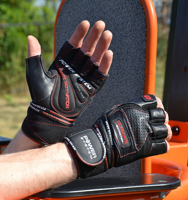 Рукавички для фітнесу Power System PS-2810 Ultimate Motivation Black/Red Line L Кам'янське - фото 5