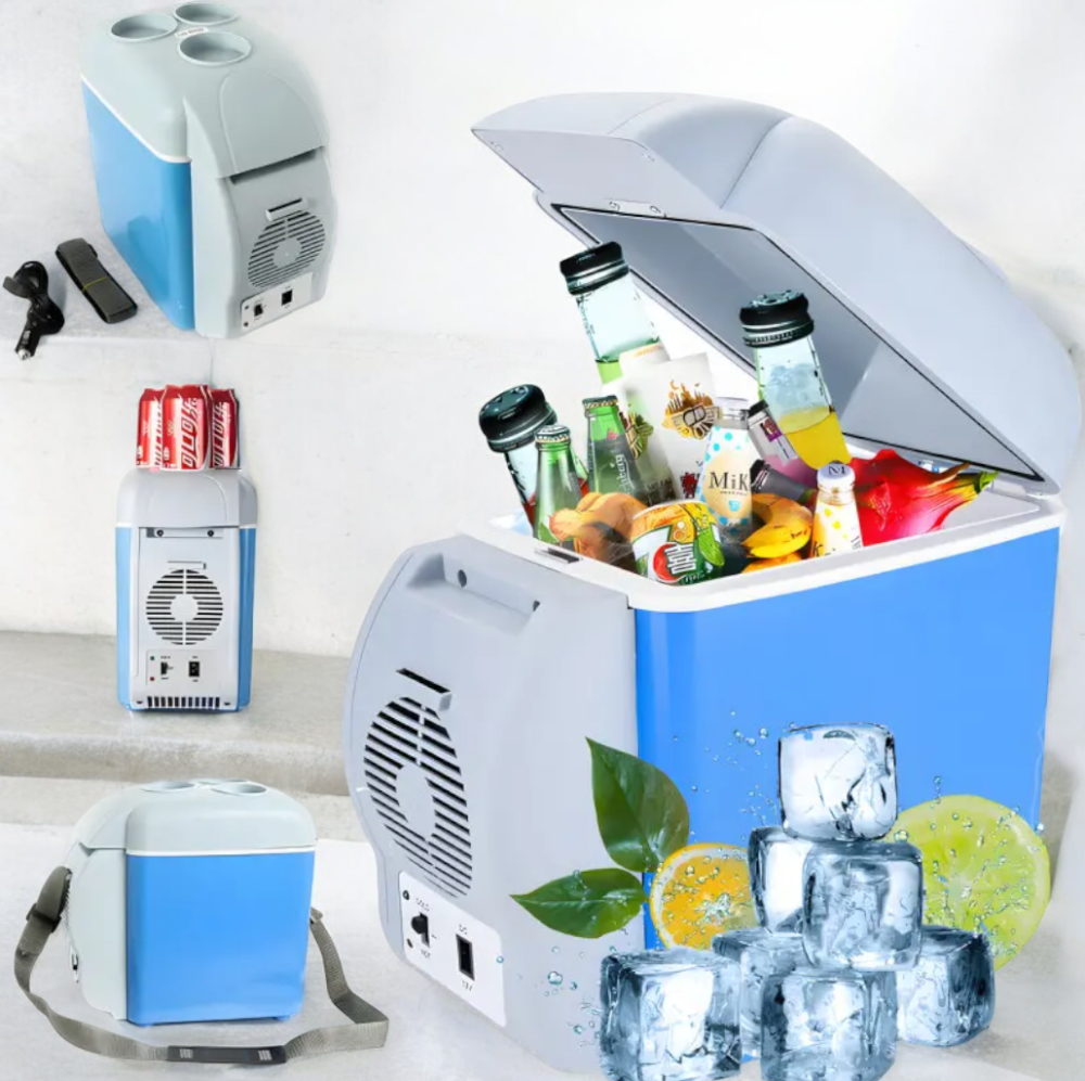 Портативний пластиковий автохолодильник 7.5 літрів Port Able Electronic, живлення 12V від прикурювача Одеса - фото 1