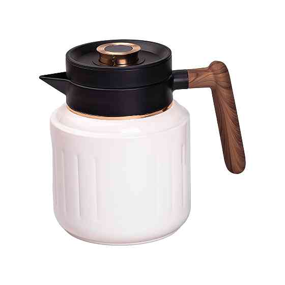 Чайник-термос с индикатором и заварником, 1 л, белый Киев