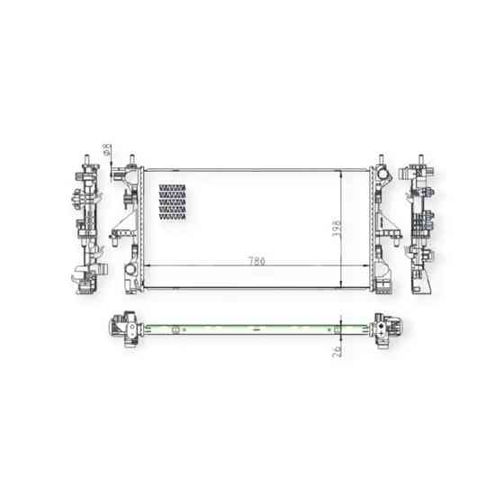 Радиатор двигателя Fiat Ducato 2,3 D Multijet 06- охлаждения Мукачево