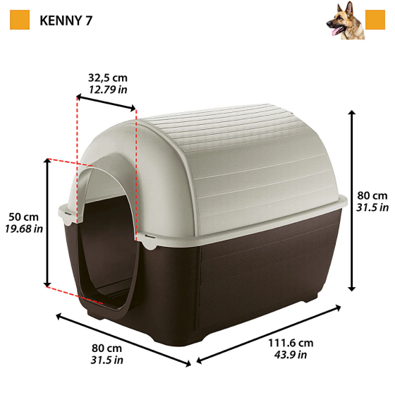 Будка для собак Ferplast Kenny (Ферпласт Кенні) 80 х 111.6 х 80 см — 07 Запоріжжя