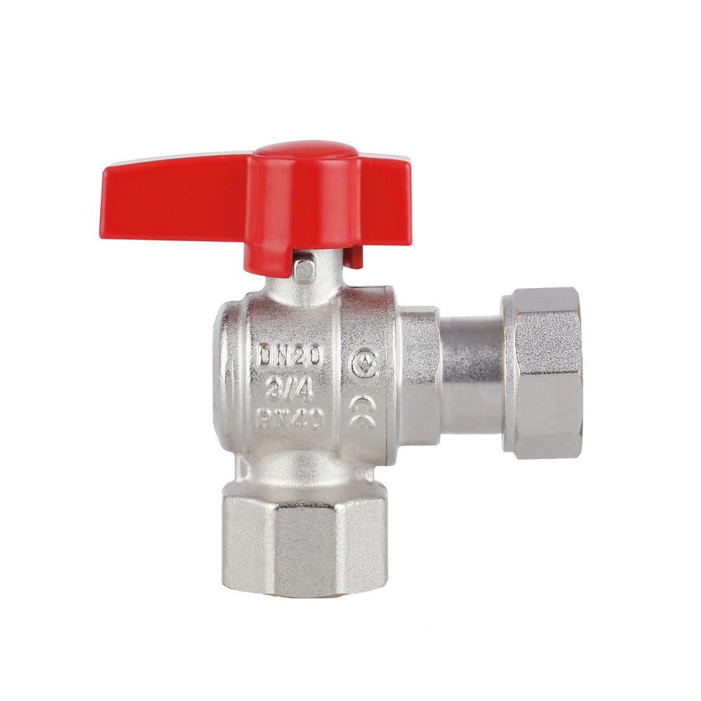 Кран кульовий Thermo Alliance Standart 3/4" В кутовий, PN40, з накидною гайкою TAS223W20 Київ - фото 12