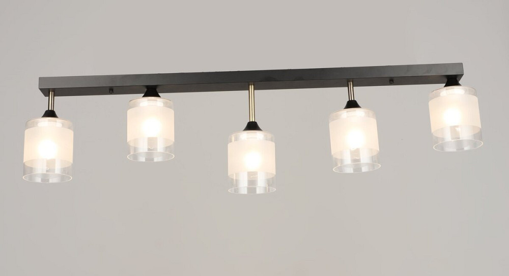 VALESO Люстра стельова на 5 плафонів VALESO K2345/5, патрон E27, лінійна, Чорний+Бронза Коломыя - изображение 1