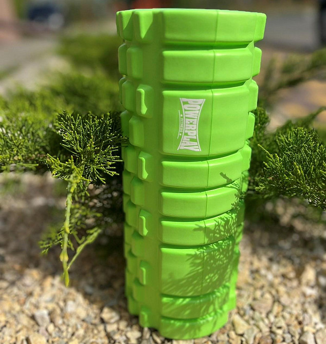 Масажний ролик (роллер) PowerPlay 4025 Massage Roller Зелений (33x14см.) Кам'янське - фото 7