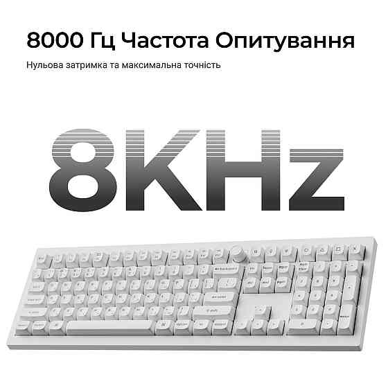 Клавіатура бездротова Keychron V6 Ultra Keychron Red Switch White RGB (V6U-F1-UA) ( 29743 ) Харьков