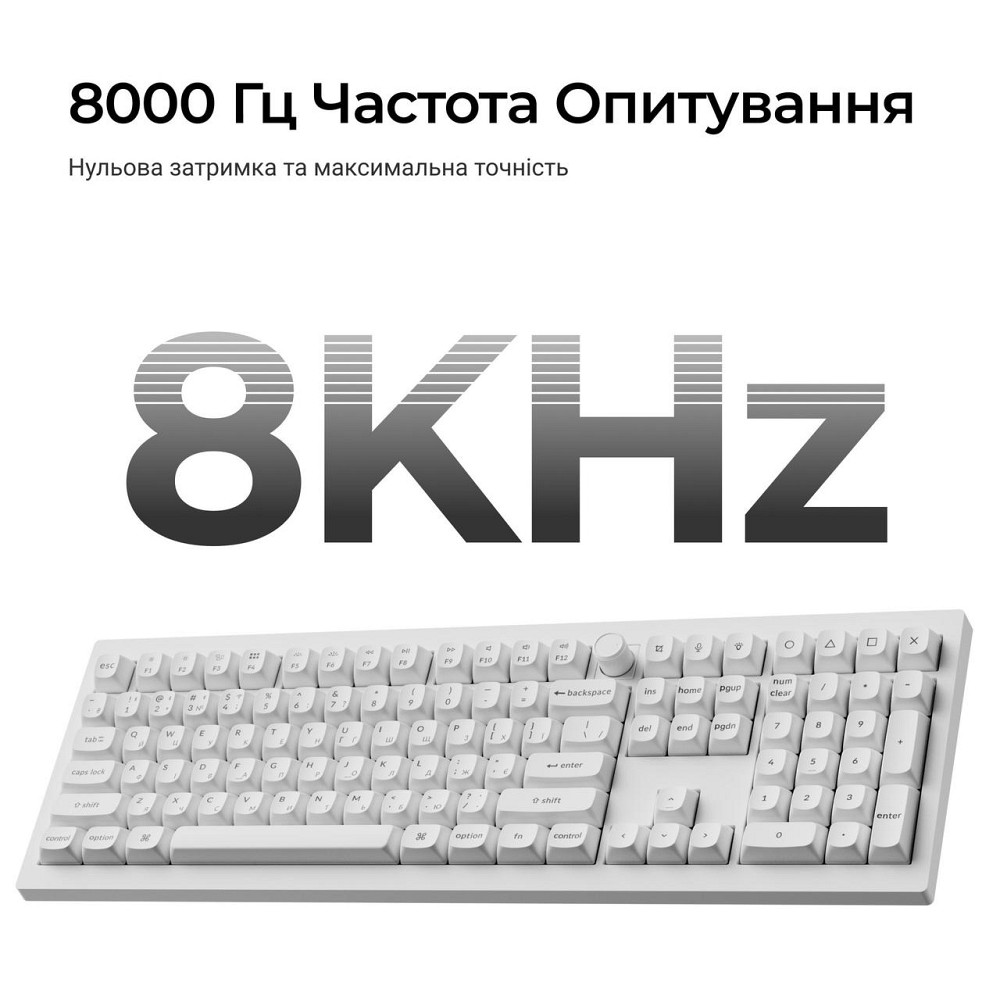 Клавіатура бездротова Keychron V6 Ultra Keychron Red Switch White RGB (V6U-F1-UA) ( 29743 ) Харьков - изображение 6