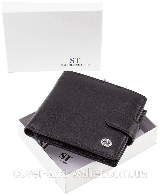 Кожаный мужской кошелёк на много карточек среднего размера ST Leather Киев - изображение 9