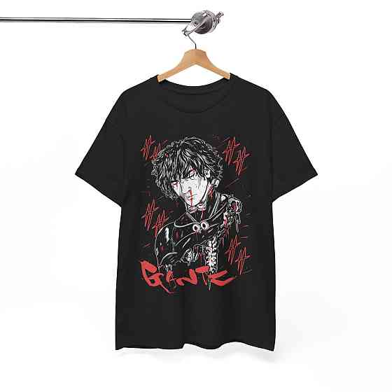 Футболка для мальчика аниме Гантз Джапанесе Аниме Манга оверсайз (рост от 165 до 180 ) Черний AnimeJ0105m Днепр