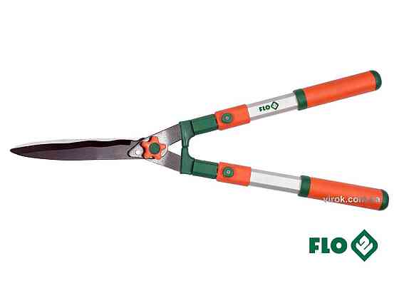 Ножиці до живоплоту телескопічні, алюмінієві FLO, леза l= 235 мм, загальна l= 650-860 мм [12] Одеса
