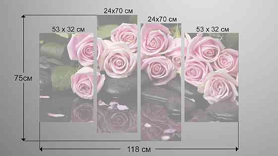 Модульна картина Букет Троянд Art-86_4 Київ