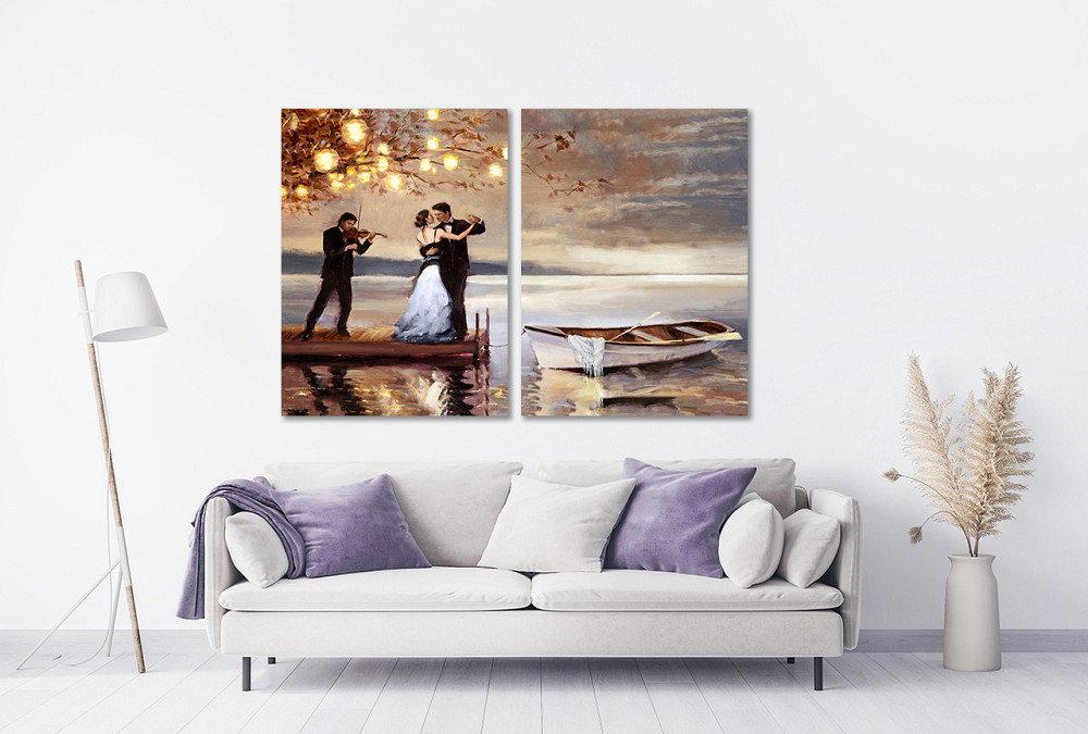 Модульна картина у вітальню/ спальню Закохані TLV-2_002 70x102 см Київ - фото 2