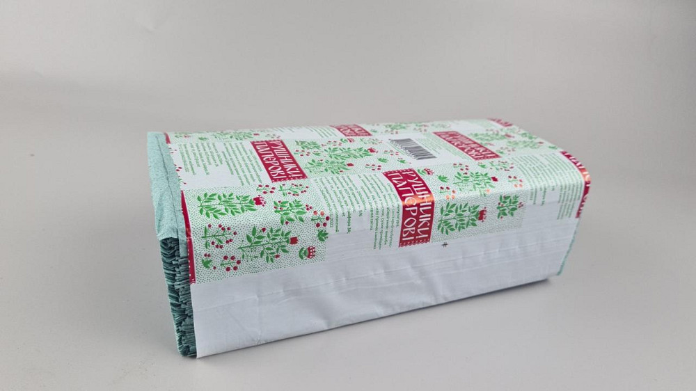 Бумажное листовые   полотенце v-сложение зеленое(160листов)  (1 пачка) Харьков - изображение 1