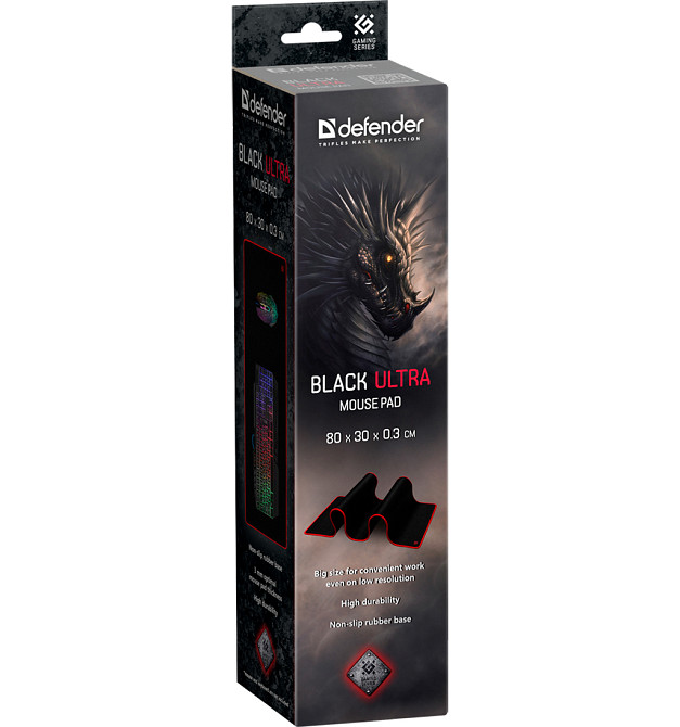 Ігрова поверхня Defender Black Ultra 800х300х3мм Винница - изображение 6