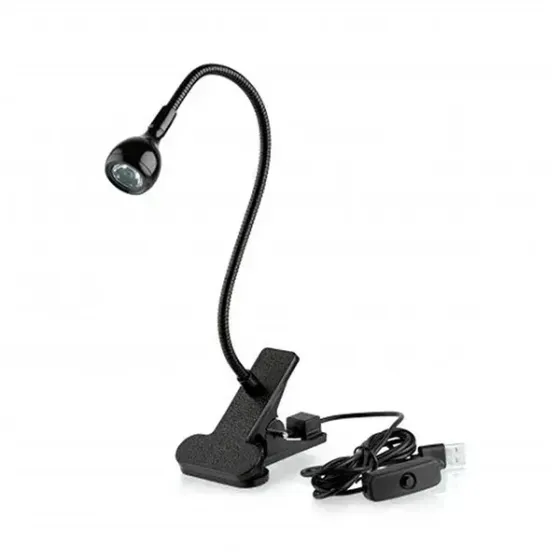 UV/LED лампа для сушки ногтей на прищепке, лампа-фонарик, USB Черный Киев