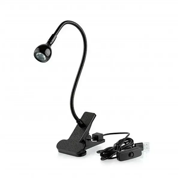 UV/LED лампа для сушки ногтей на прищепке, лампа-фонарик, USB Черный Киев - изображение 1