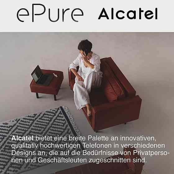 ALCATEL ePure Premium DECT радиотелефон с автоответчиком блокировкой вызовов и графическим дисплеем чёрный Киев