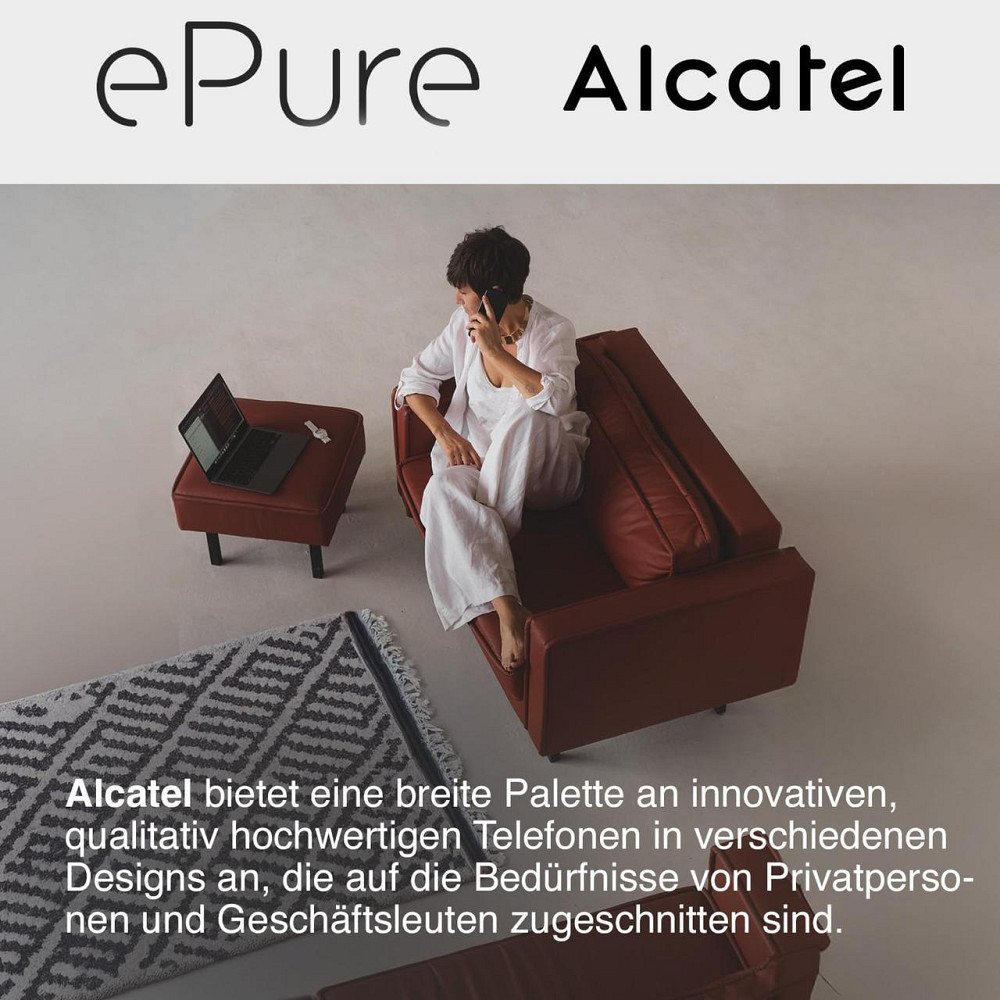 ALCATEL ePure Premium DECT радиотелефон с автоответчиком блокировкой вызовов и графическим дисплеем чёрный Киев - изображение 3
