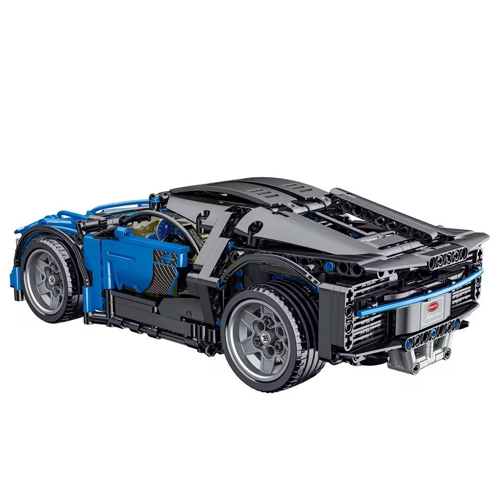 Конструктор детский спортивная машина автомобиль Bugatti на 1225 деталей, синий Каменец-Подольский - изображение 5