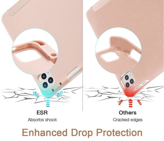 Чохол ESR для iPad Pro 11” 3rd Gen, 2021, M1 з тримачем для стилуса Pencil, ударопоглинаючий, з функцією сну пробудження рожевий Київ