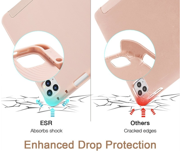 Чохол ESR для iPad Pro 11” 3rd Gen, 2021, M1 з тримачем для стилуса Pencil, ударопоглинаючий, з функцією сну пробудження рожевий Київ - фото 6