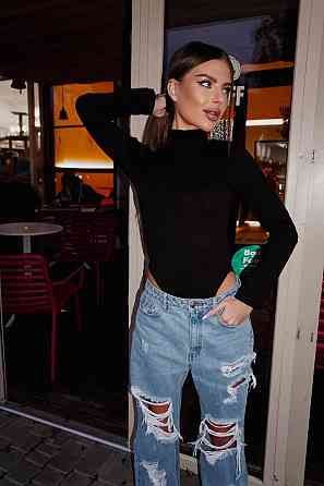 Женский теплый базовый боди из микрофлиса рuma Черный, 46/48 Одесса