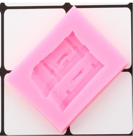 Молд силіконовий Валізи 40 на 51 мм рожевий Київ - фото 3