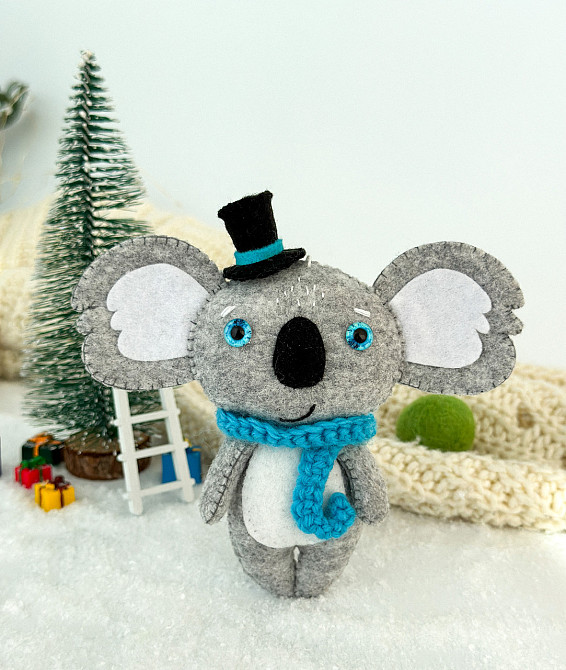 "Новорічна ялинкова прикраса з фетру ручної роботи - Коала (хлопчик) Київ - фото 6