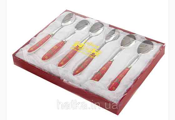 НАБОР ЧАЙНЫХ ЛОЖЕК "CHRISTMAS DELIGHT" 6ШТ 12СМ    + ПОДАРОЧНАЯ УПАКОВКА Київ