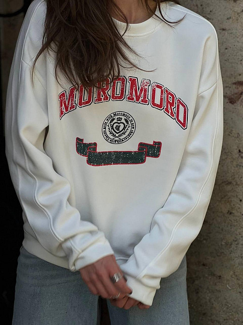 Жіночий теплий стильний оверсайз світшот трьохнитка на флісі Одеса - фото 7