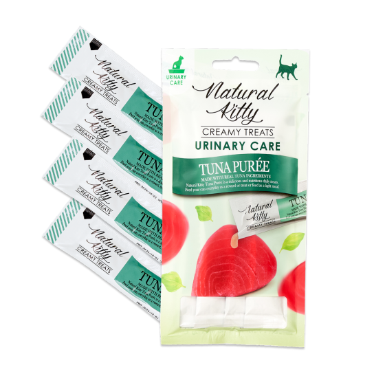 Крем-снек для кішок Natural Kitty Fuctional Treat Tuna Puree Urinary Care пюре з тунця (догляд за сечовивідними шляхами) 4 х 12 г Вінниця