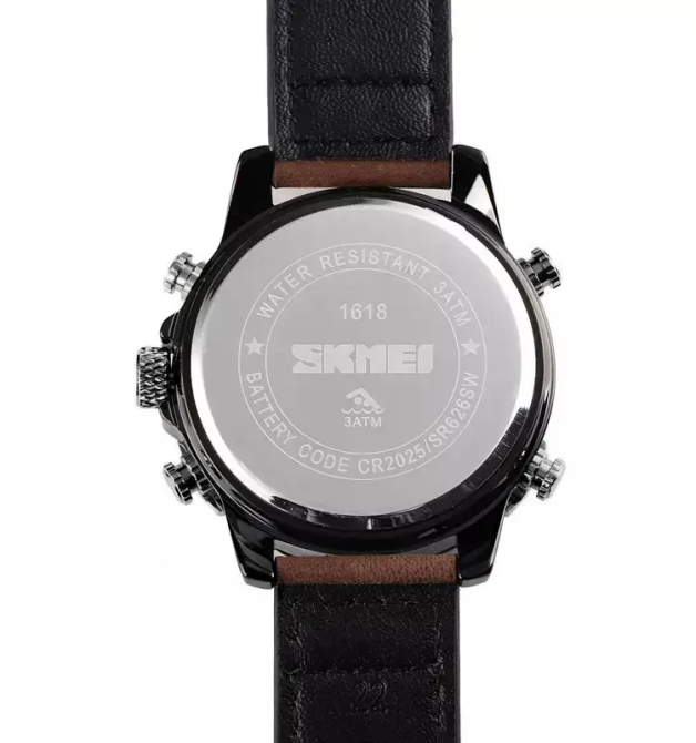 Чоловічий наручний годинник Skmei 1618 (Коричневий) Київ - фото 8