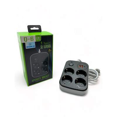 Мережевий фільтр живлення XoKo XK-SP-4-2-1-BK Вінниця - фото 3