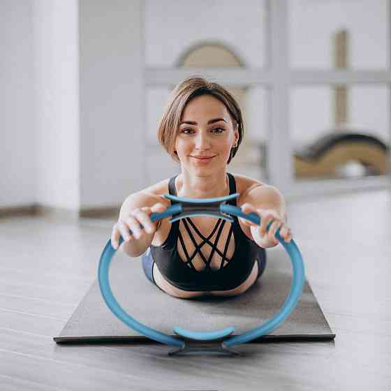 Кольцо для пилатеса Gymtek армированное стекловолокно 38см голубой Киев