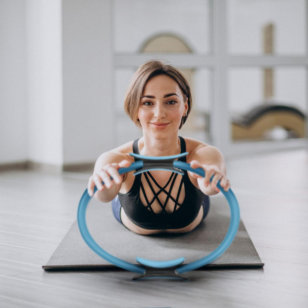 Кольцо для пилатеса Gymtek армированное стекловолокно 38см голубой Киев - изображение 2