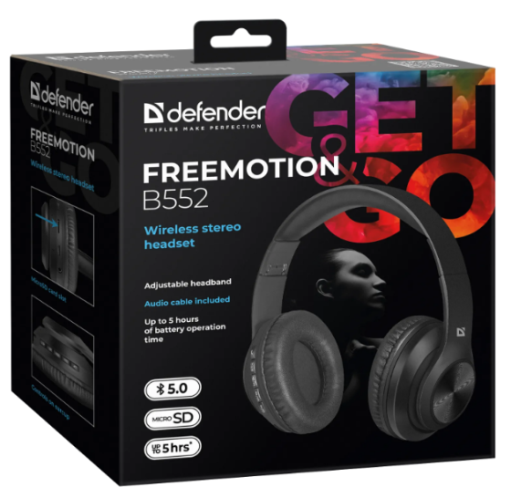 Гарнітура Defender FreeMotion B552 Black (63552) (6718037) Київ