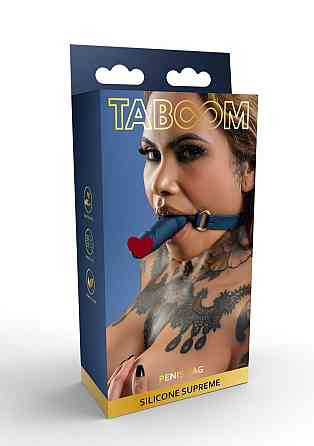 Кляп в виде фаллоса Silicone Penis Ball Gag Blue Sex Aura Киев