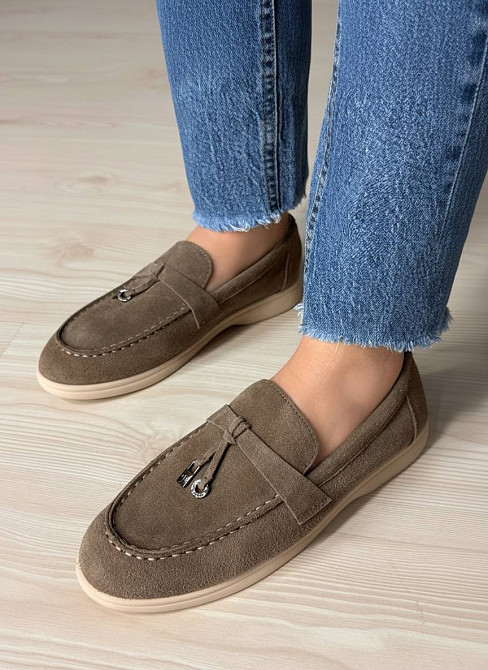 Туфлі жіночі Meideli 509-3 лофери з натуральної замші з китицями бежеві, 38, 24 см Київ - фото 15