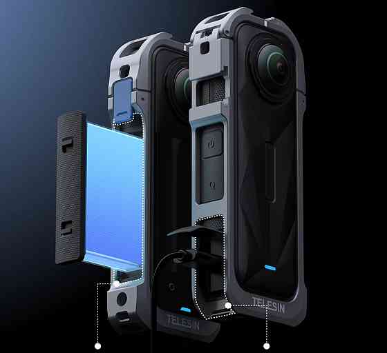 Рамка Insta360 X5 алюмінієва захисна з ковпачком Telesin S6-FMS-19-TIS Київ