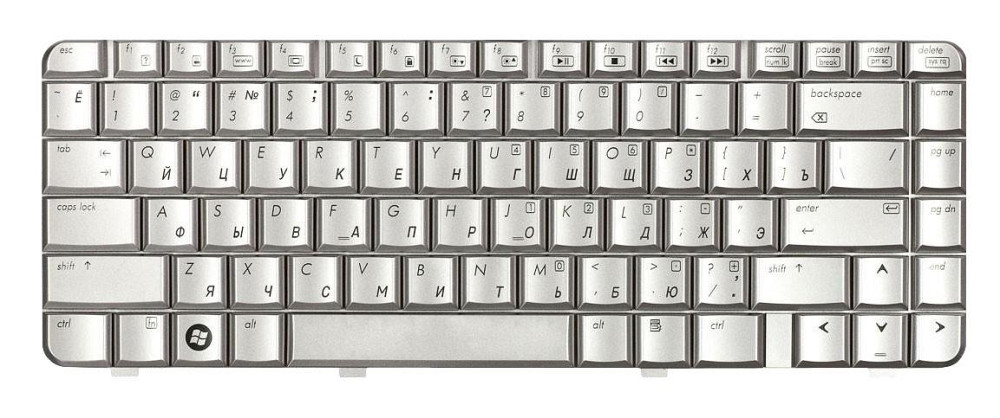 Клавиатура для ноутбука HP Pavilion (DV3000, DV3500) Silver, RU Винница - изображение 2