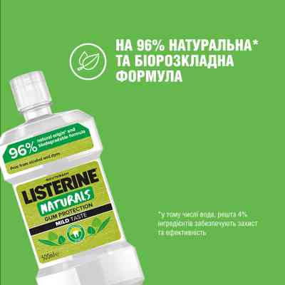 Ополаскиватель для полости рта Listerine Naturals с эфирными маслами 500 мл (3574661643335/3574661657462) Винница