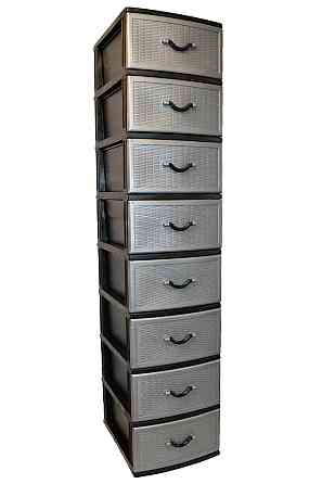 Комод пластиковий Style black (Стиль) 8 ящиків 48х38х176 Одеса