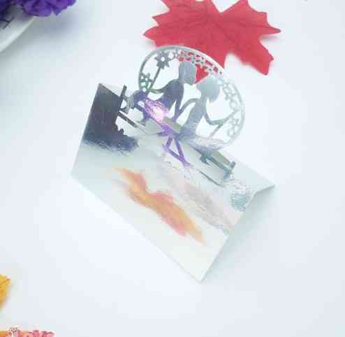 Посадочные карточки на свадьбу 10 штук 9 на 6 см серебристый Киев