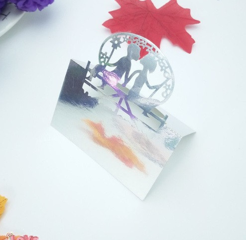 Посадочные карточки на свадьбу 10 штук 9 на 6 см серебристый Киев - изображение 1