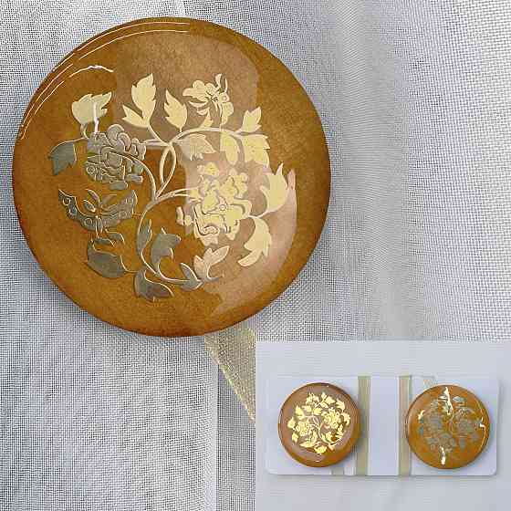 Магніти для штор і гардин Карпати набір 2 шт Коричневий з золотистим (81-262) Київ