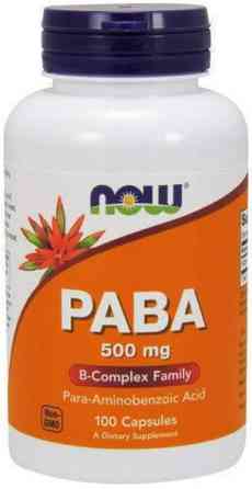 ПАБК ( Вітамін В10) Now Foods PABA 500 мг 100 капсул Київ